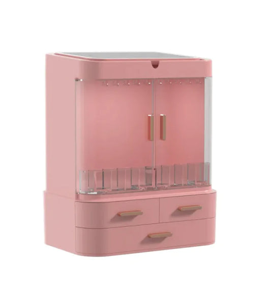 All-in-One Dust-Proof Vanity Organizer with Mirror